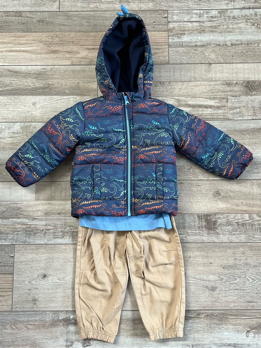 NWT Little Me Dinosaur Coat 3 Piece Set Size 18 Months